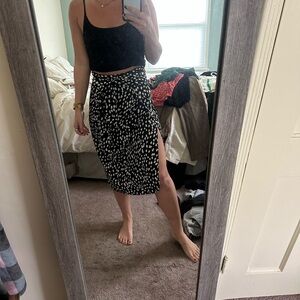 Forever 21 wrap printed midi skirt